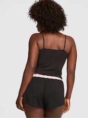 Victoria's Secret Pink Black Modal Lace Micro Short Pyjama Bottoms - Image 2 of 2