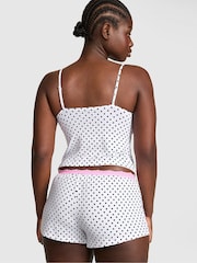 Victoria's Secret Pink White Polka Dots Modal Lace Micro Short Pyjama Bottoms - Image 2 of 2
