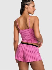 Victoria's Secret Pink Sizzling Strawberry Polka Dots Modal Lace Micro Short Pyjama Bottoms - Image 2 of 2