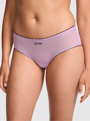 Victoria's Secret Pink Lilac Purple Cheeky Pop Stitch Embroidery Knickers - Image 1 of 2