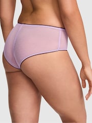Victoria's Secret Pink Lilac Purple Cheeky Pop Stitch Embroidery Knickers - Image 2 of 2