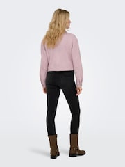 ONLY Pink Short Faux Suede Jacket - Image 4 of 6