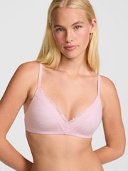 Victoria's Secret Pink Petal Pink Non Wired Lightly Lined Lace Trim Bra - Image 1 of 2