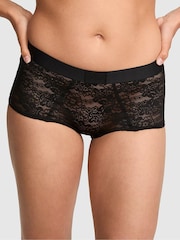 Victoria's Secret Pink Black Short Lace Knickers - Image 1 of 2