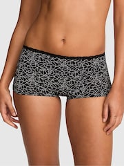 Victoria's Secret Pink Halloween Black Spiderweb Boyshort Cotton Knickers - Image 1 of 2