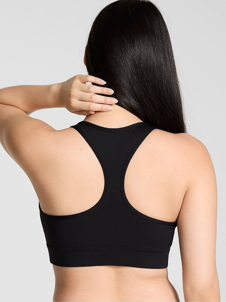 Victoria's Secret Pink Black Shine Relay Racerback Sports Bra - Image 2 of 3 Victoria's Secret Pink Black Shine Relay Racerback Sports Bra - Image 2 of 3