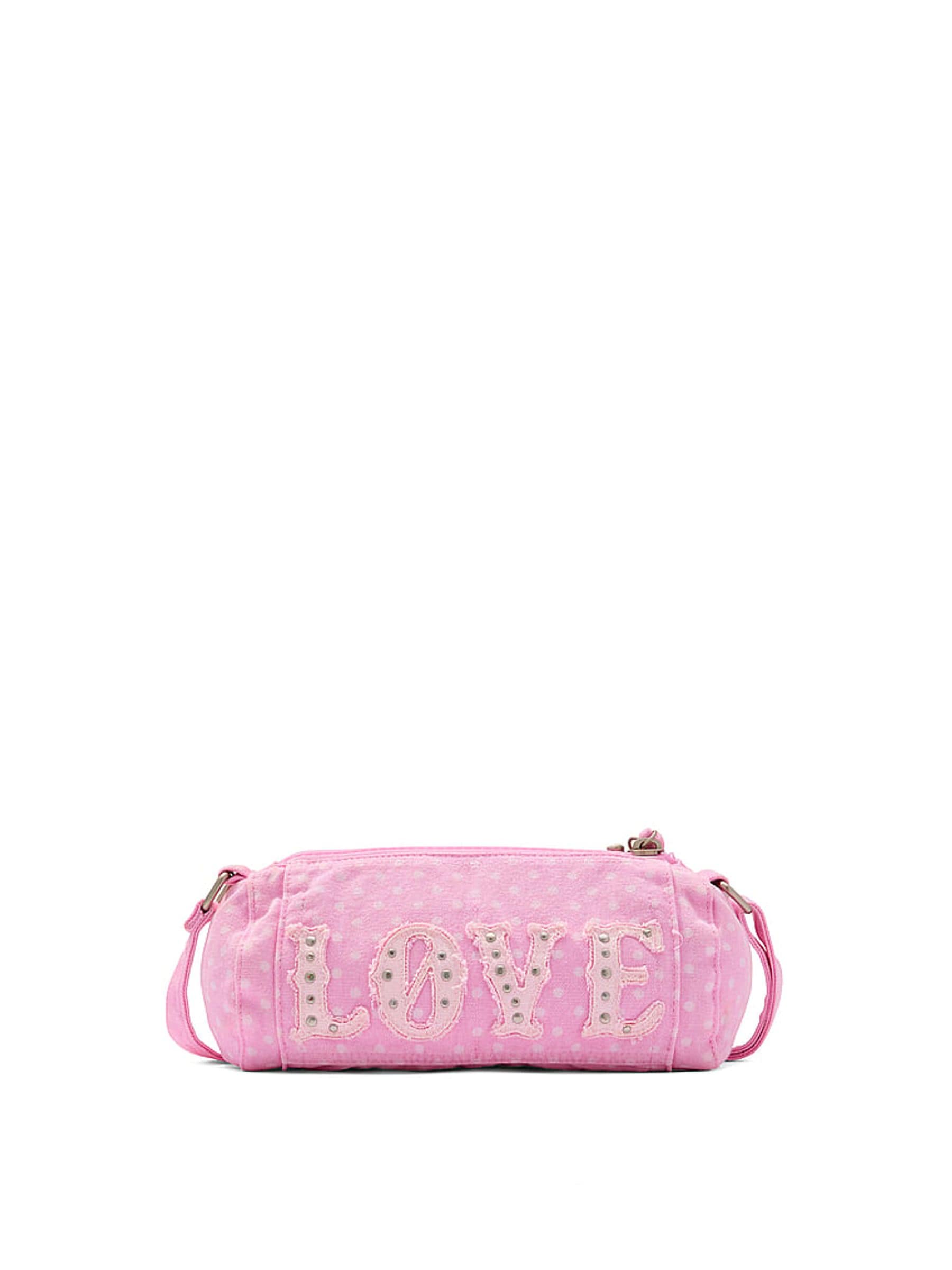 Buy Victoria's Secret Pink Pink Polka Dot Small Canvas Duffle