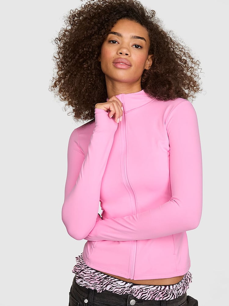 Victoria's Secret Pink Pink Lollipop Relay Full Zip Jacket - Image 1 of 2