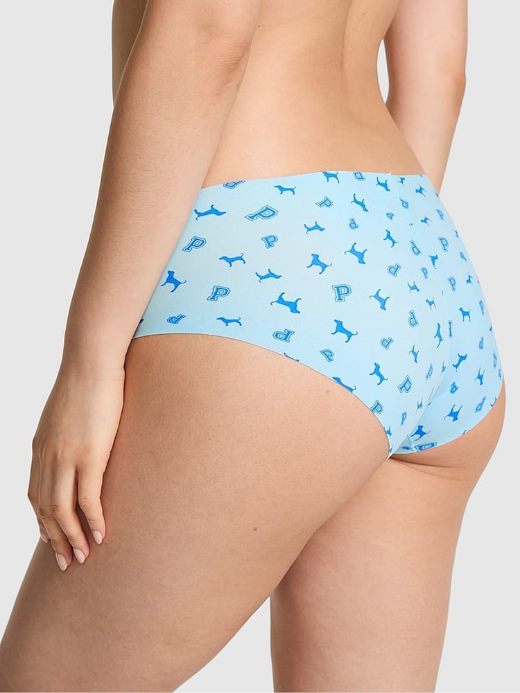 Victoria's Secret PINK Stream Blue Dog Print Hipster No Show Knickers - Image 2 of 2 Victoria's Secret PINK Stream Blue Dog Print Hipster No Show Knickers - Image 2 of 2
