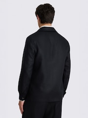 MOSS Black Twill Linen Shacket - Image 3 of 4