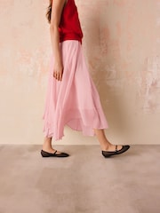 Cath Kidston Ecru Spot Godet Ruffle Maxi Skirt - Image 2 of 6