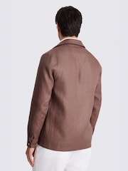 MOSS Mauve Twill Linen Shacket - Image 3 of 4