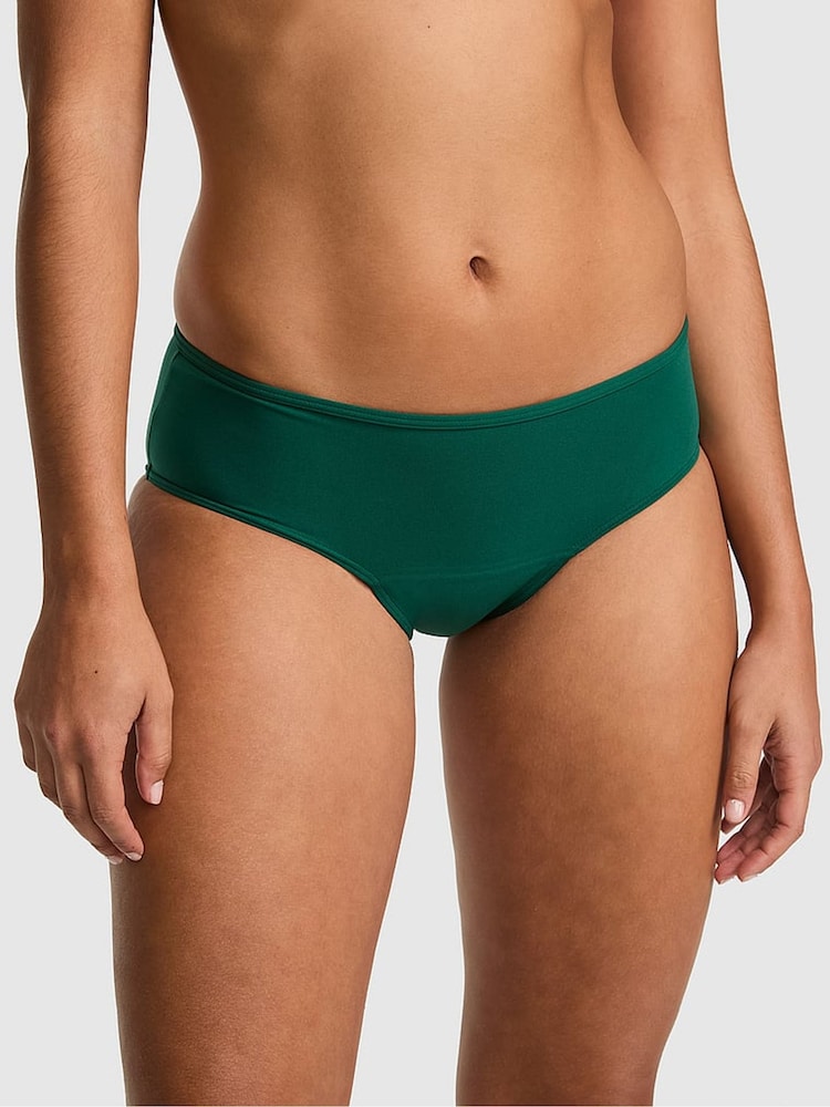 Victoria's Secret Pink Dark Garden Green Hipster Period Knickers - Image 1 of 2