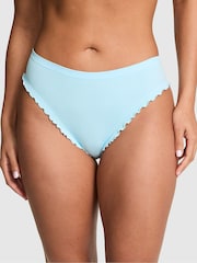 Victoria's Secret Pink Stream Blue Brazilian Lettuce Edge Seamless Knickers - Image 1 of 2