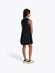 Tommy Hilfiger Blue Essential Sleeveless Fit And Flare Polo Dress - Image 2 of 7