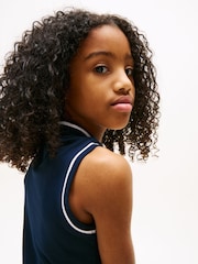 Tommy Hilfiger Blue Essential Sleeveless Fit And Flare Polo Dress - Image 3 of 7