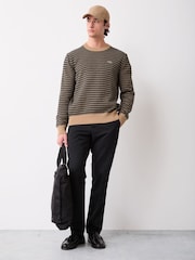 Lacoste Light Cream Classic Fit Knitted Crew Neck Sweater - Image 2 of 6