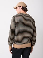 Lacoste Light Cream Classic Fit Knitted Crew Neck Sweater - Image 3 of 6