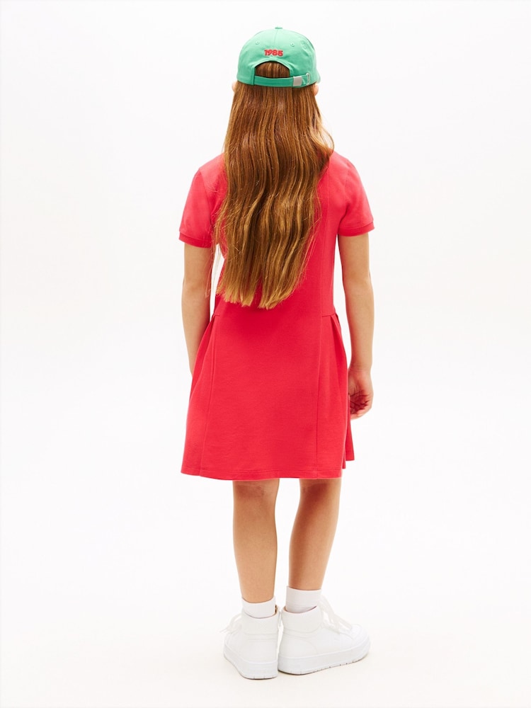 Tommy Hilfiger Essential Pleated Short Sleeve Polo Dress - תמונה 2 מתוך 5