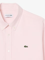 Lacoste Pink Regular Fit Oxford Shirt - Image 6 of 7