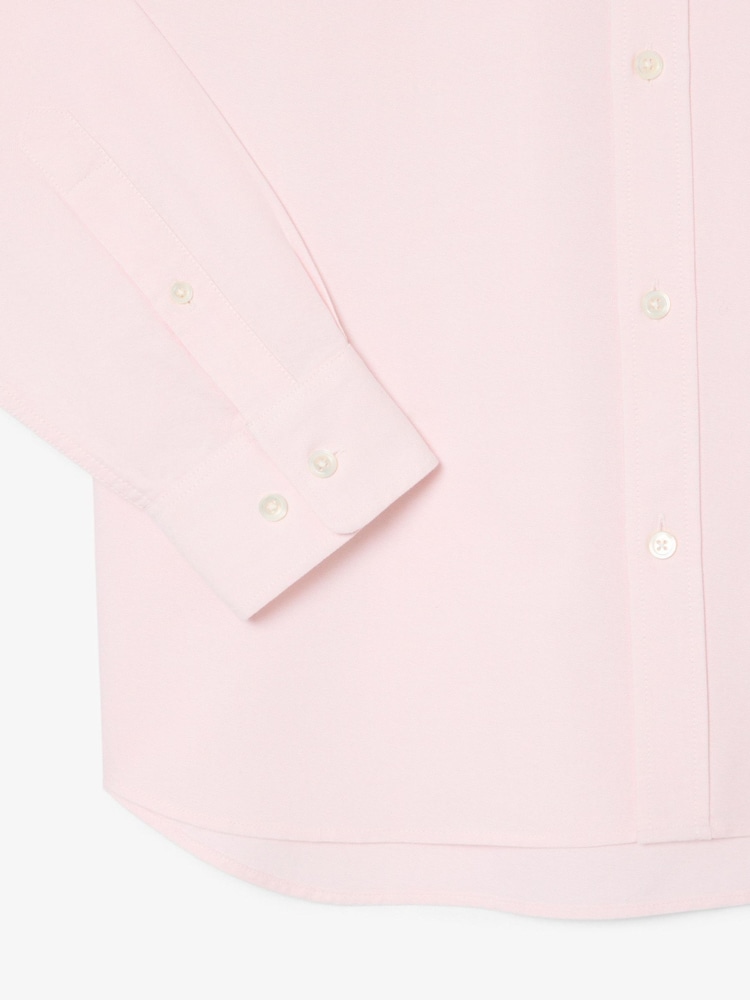 Lacoste Pink Regular Fit Oxford Shirt - Image 7 of 7 Lacoste Pink Regular Fit Oxford Shirt - Image 7 of 7