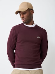 Lacoste Brown Cotton Crew Neck Jumper - Image 1 of 4