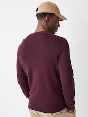 Lacoste Brown Cotton Crew Neck Jumper - Image 3 of 4