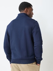 Lacoste Blue Regular Fit Zipped Fleece Sweatshirt - Image 3 of 4