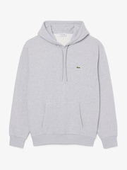 Lacoste Silver Classic Fit Fleece Hoodie - Image 1 of 3