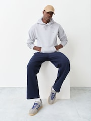 Lacoste Grey Classic Fit Fleece Hoodie - Image 4 of 8