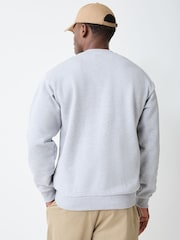 Lacoste Silver Classic Fit Fleece Sweatshirt - Image 3 of 4