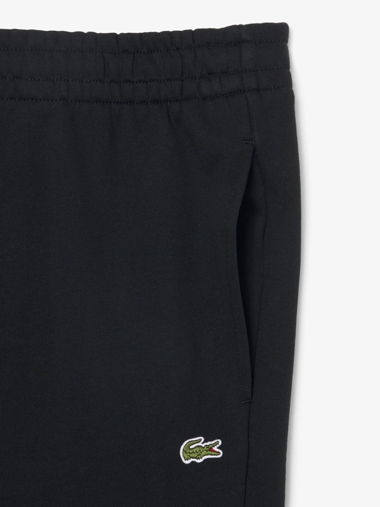 Melns - Lacoste Tapered Fit flīsa joggeri - Attēls 2 no 3