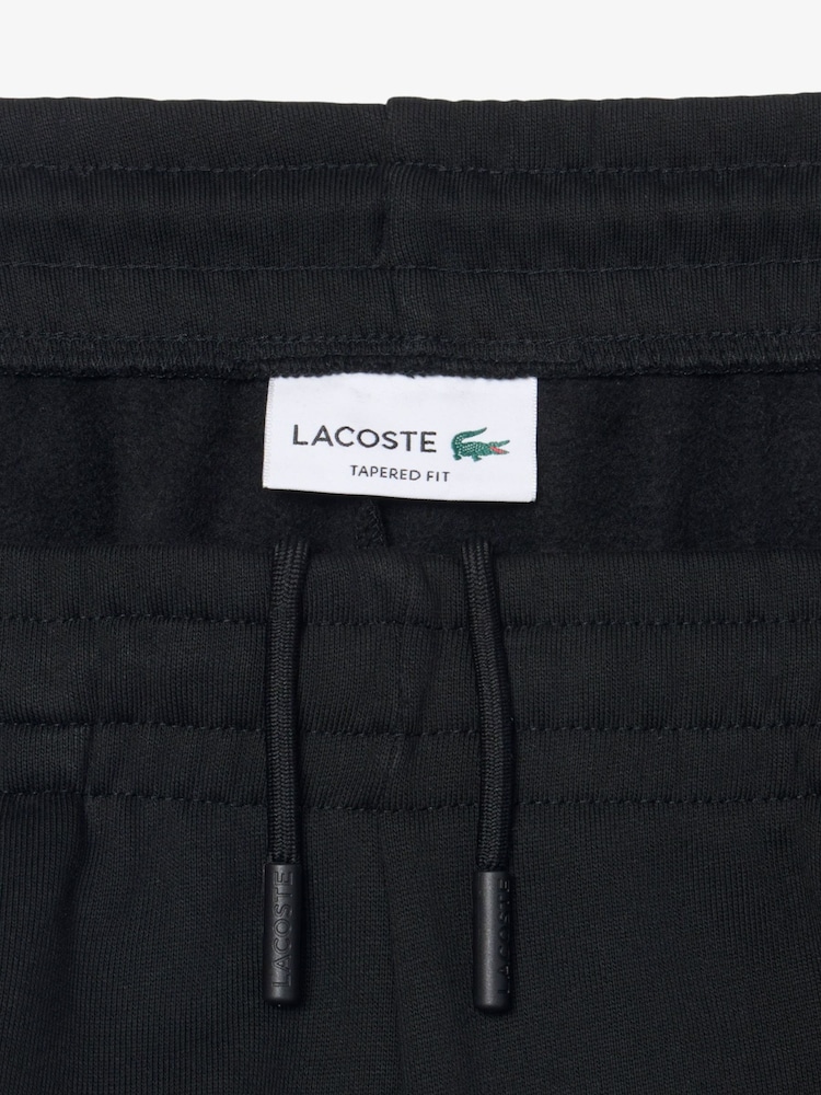 Melns - Lacoste Tapered Fit flīsa joggeri - Attēls 3 no 3
