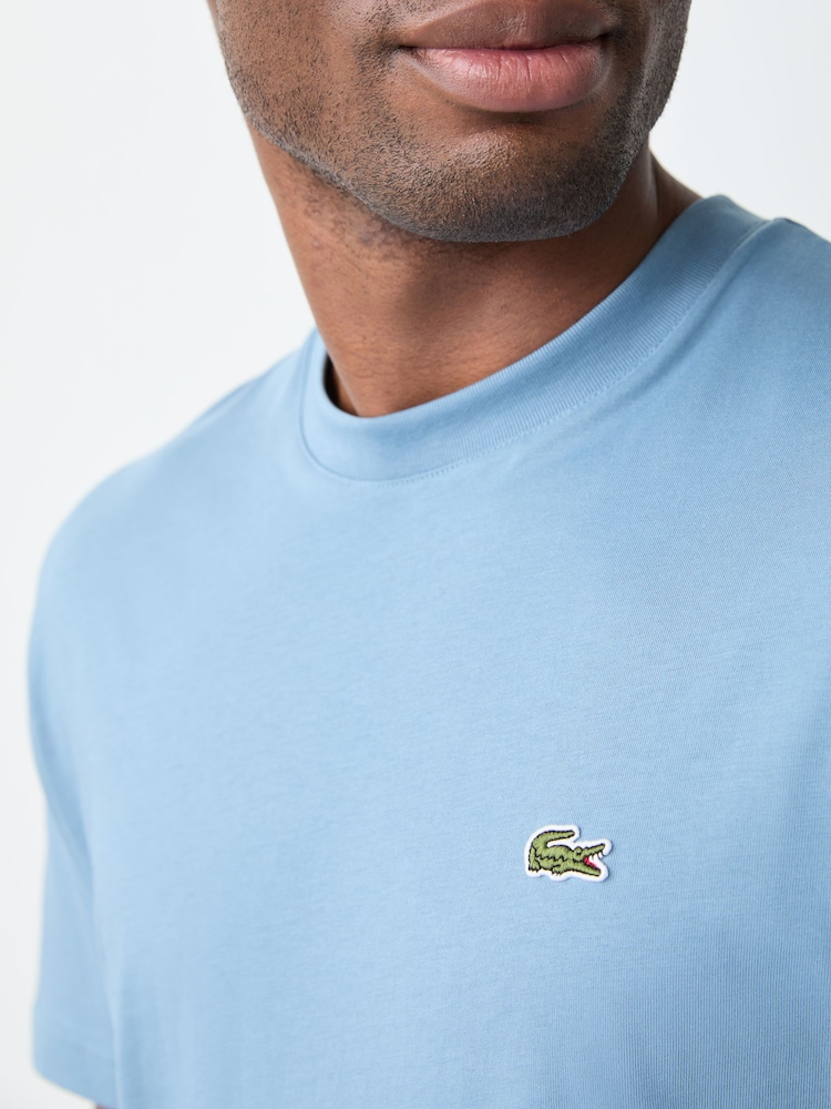 Lacoste Blue Classic Fit Mid-Weight T-Shirt - Image 4 of 4