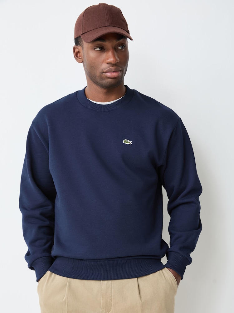 Lacoste Classic Fit Fleece Sweatshirt - Afbeelding 1 van 4 Lacoste Classic Fit Fleece Sweatshirt - Afbeelding 1 van 4