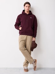 Lacoste Brown Classic Fit Fleece Hoodie - Image 2 of 4
