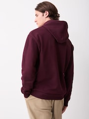 Lacoste Brown Classic Fit Fleece Hoodie - Image 3 of 4