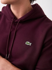 Lacoste Brown Classic Fit Fleece Hoodie - Image 4 of 4