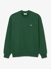 Lacoste Green Classic Fit Fleece Sweatshirt - Image 1 of 3