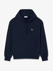 Lacoste Blue Classic Fit Fleece Hoodie - Image 1 of 4