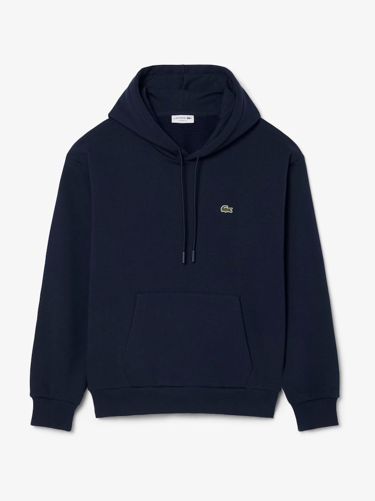 Lacoste Blue Classic Fit Fleece Hoodie - Image 1 of 4 Lacoste Blue Classic Fit Fleece Hoodie - Image 1 of 4
