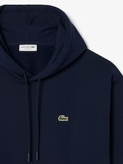 Lacoste Blue Classic Fit Fleece Hoodie - Image 2 of 4
