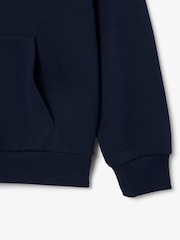 Lacoste Blue Classic Fit Fleece Hoodie - Image 3 of 4