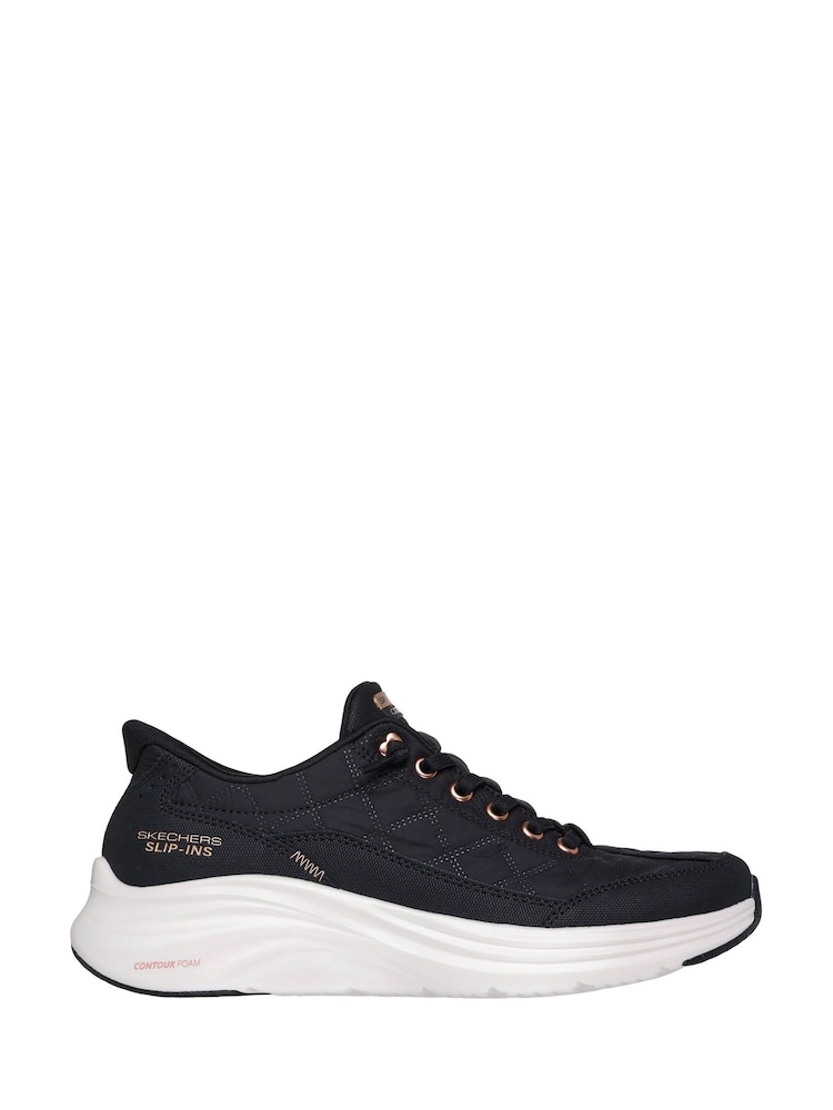 Skechers Black Contour Foam Golden Hour Trainers - Image 1 of 5 Skechers Black Contour Foam Golden Hour Trainers - Image 1 of 5