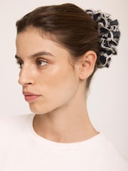 Mint Velvet Blue Cotton Embroidered Scrunchies - Image 5 of 5