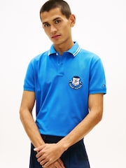 Blau - Tommy Hilfiger Regular Fit Crest Appliqué Polo Shirt - Bild 1 von 4