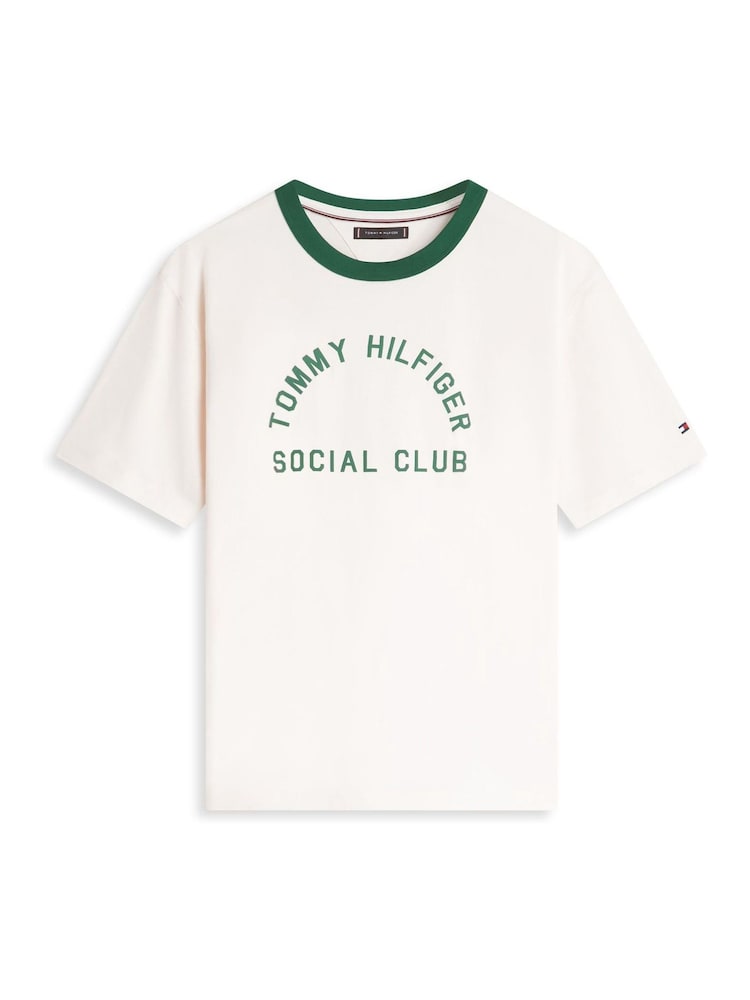 Tommy Hilfiger Contrast Crew Neck Relaxed Jersey T-Shirt - Image 5 of 5