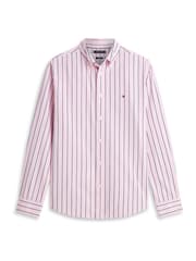 Tommy Hilfiger Pink Flex Regular Fit Stripe Poplin Shirt - Image 5 of 5