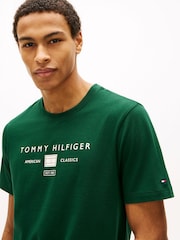 أخضر - Tommy Hilfiger Jersey Logo T-Shirt - Image 4 of 4