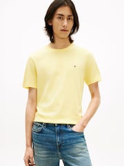 Tommy Hilfiger Yellow Flag Embroidery Crew Neck T-Shirt - Image 1 of 5